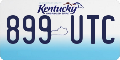 KY license plate 899UTC