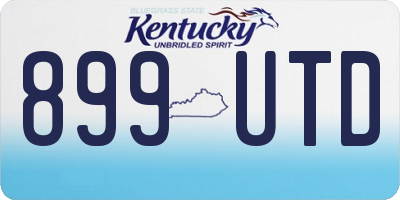 KY license plate 899UTD
