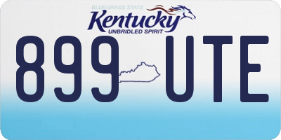 KY license plate 899UTE