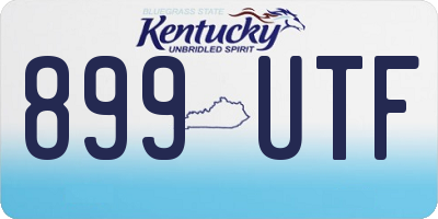 KY license plate 899UTF