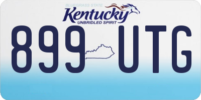 KY license plate 899UTG