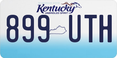KY license plate 899UTH