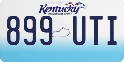 KY license plate 899UTI