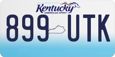 KY license plate 899UTK
