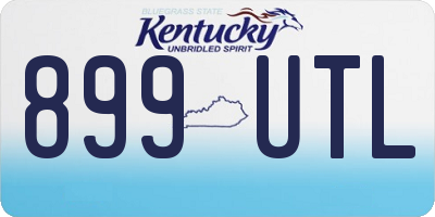 KY license plate 899UTL