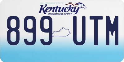 KY license plate 899UTM