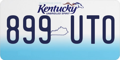 KY license plate 899UTO
