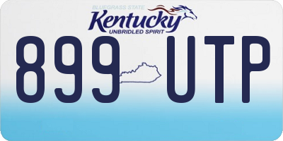 KY license plate 899UTP