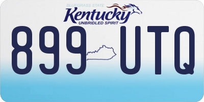 KY license plate 899UTQ