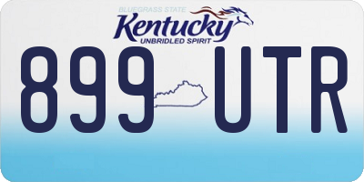 KY license plate 899UTR