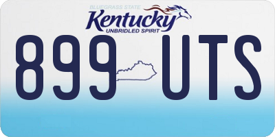 KY license plate 899UTS