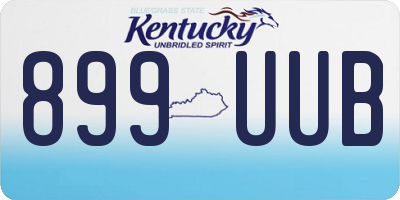 KY license plate 899UUB