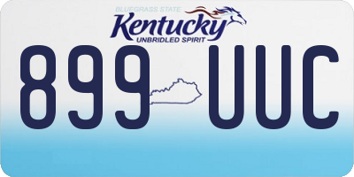KY license plate 899UUC