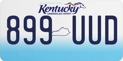 KY license plate 899UUD