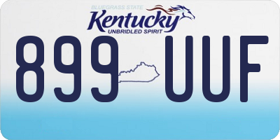 KY license plate 899UUF
