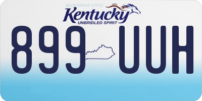 KY license plate 899UUH