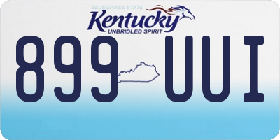 KY license plate 899UUI