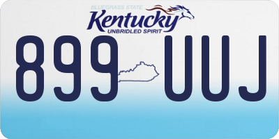 KY license plate 899UUJ