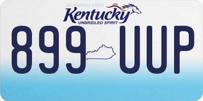 KY license plate 899UUP