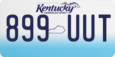 KY license plate 899UUT