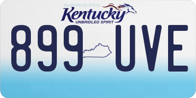 KY license plate 899UVE