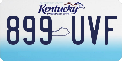 KY license plate 899UVF