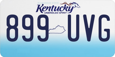 KY license plate 899UVG