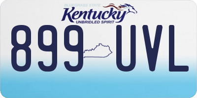 KY license plate 899UVL