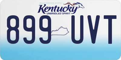 KY license plate 899UVT