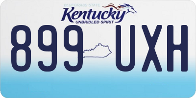 KY license plate 899UXH