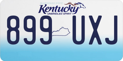 KY license plate 899UXJ