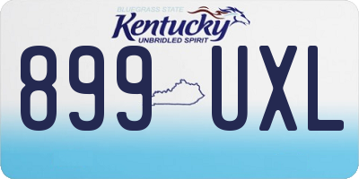 KY license plate 899UXL