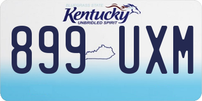 KY license plate 899UXM