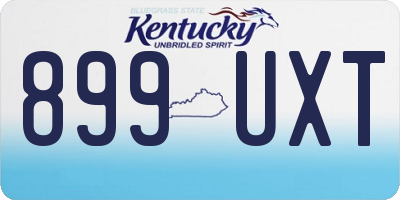 KY license plate 899UXT