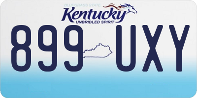 KY license plate 899UXY
