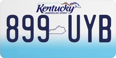 KY license plate 899UYB