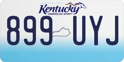 KY license plate 899UYJ