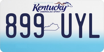 KY license plate 899UYL