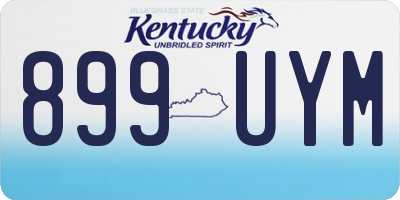 KY license plate 899UYM