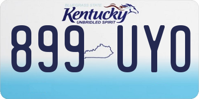 KY license plate 899UYO