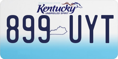 KY license plate 899UYT