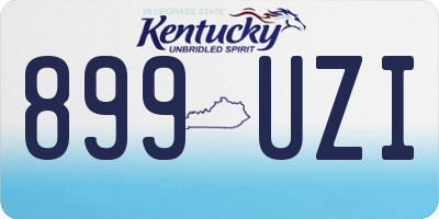 KY license plate 899UZI