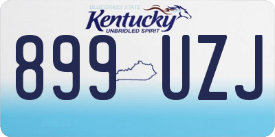 KY license plate 899UZJ