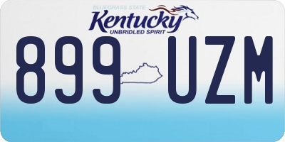 KY license plate 899UZM