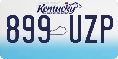 KY license plate 899UZP