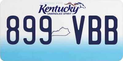 KY license plate 899VBB