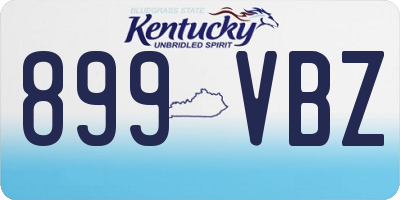 KY license plate 899VBZ