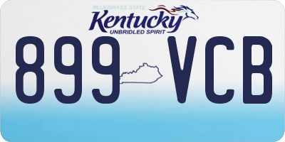 KY license plate 899VCB