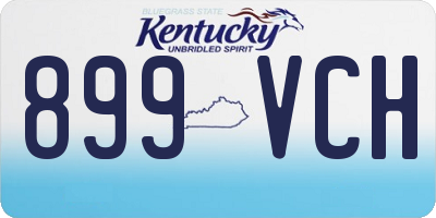 KY license plate 899VCH
