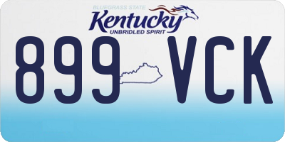 KY license plate 899VCK
